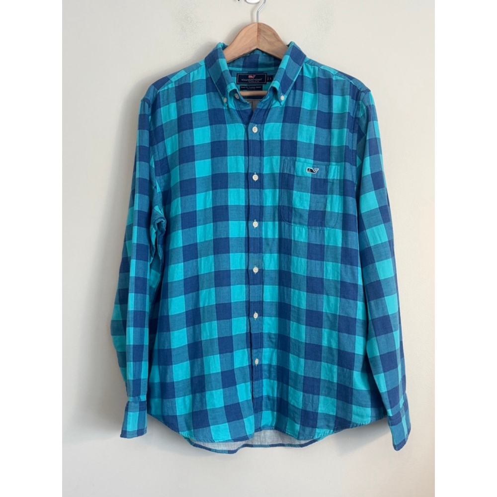 Vineyard Vines Mens Plaid Button Down Shirt Large